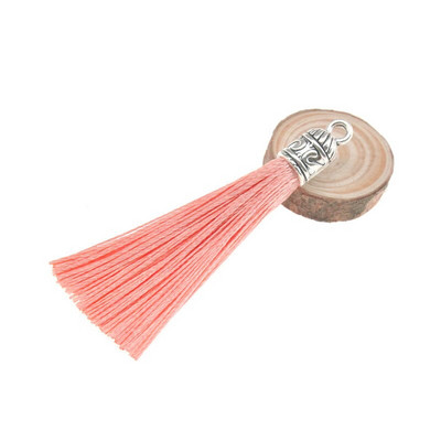 15kom/pakiranje 55 mm duga svilena četka s resicama s metalnim čepovima za naušnice Privjesci s kićankama Privjesak za DIY izradu nakita Materijal šešira