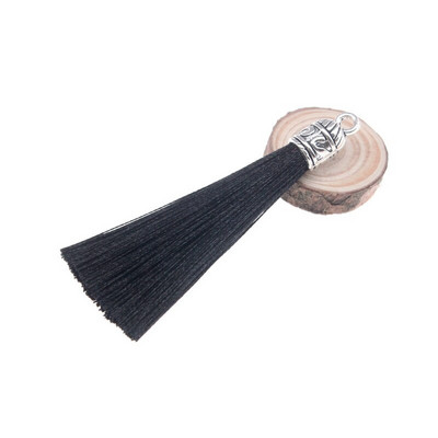 15kom/pakiranje 55 mm duga svilena četka s resicama s metalnim čepovima za naušnice Privjesci s kićankama Privjesak za DIY izradu nakita Materijal šešira