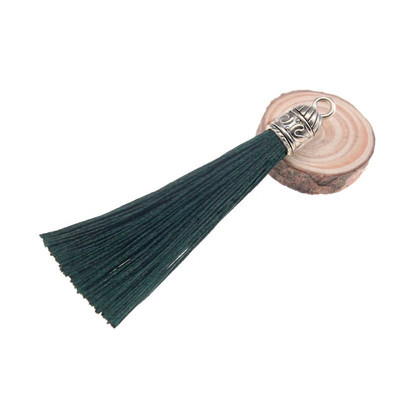 15kom/pakiranje 55 mm duga svilena četka s resicama s metalnim čepovima za naušnice Privjesci s kićankama Privjesak za DIY izradu nakita Materijal šešira