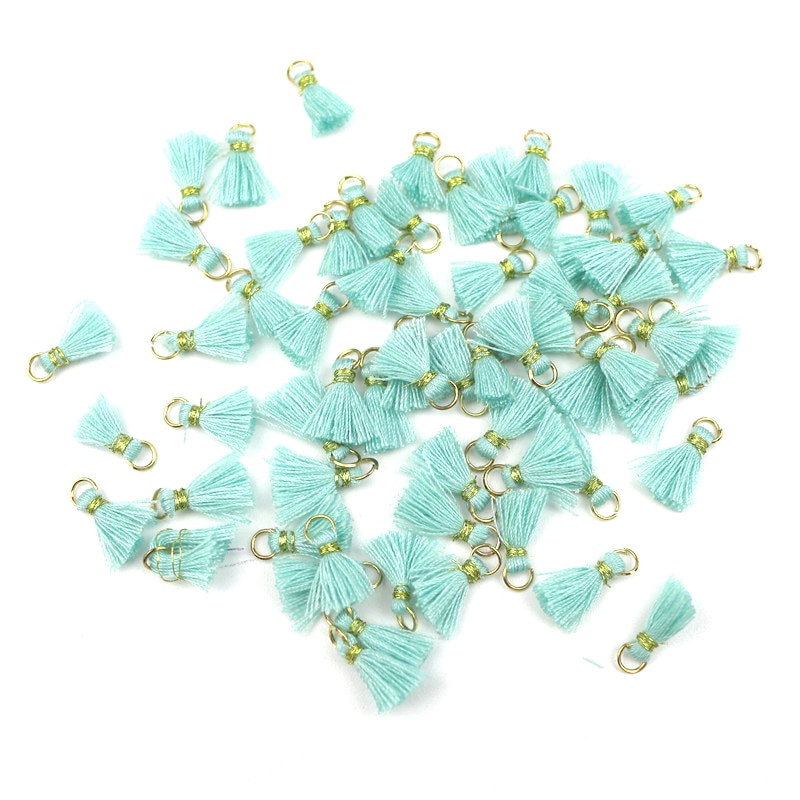 20 kom 1 cm pamučni konac Mini privjesak s kićankama Materijali za rukotvorine Nakit Naušnice Ukrasi Viseći prsten Mali rub s resama