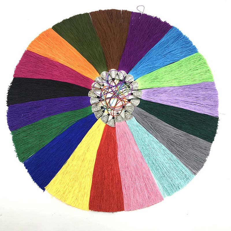 2 vnt. / siunta 17 cm kutai Dekoratyviniai šilko kutai "Pasidaryk pats" Šilkiniai kutai Siuvimo audinio aksesuaras Krašto apdaila, skirta "pasidaryk pats" pakabukų kutų dekoravimui