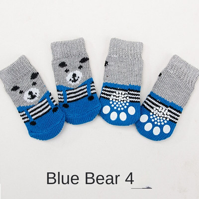 Șosete pentru animale de companie, de calitate, cu fundul anti-alunecare, pentru cățeluș, pentru câine, pentru picioare, set de picioare, pentru câine de pluș, pentru câine, pentru șosete din bumbac, numai 4