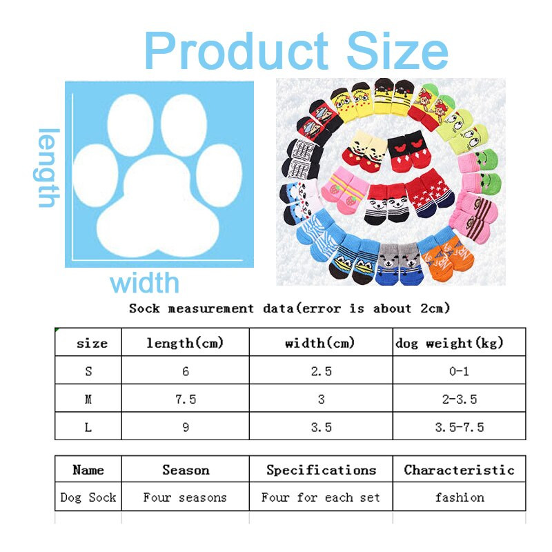 Ponožky pre psov, protišmykové ponožky pre psov s plyšovým efektom, roztomilé 4 návleky na psie labky, 2 ks v balení
