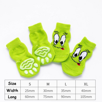 4 buc. șosete anti-alunecare de iarnă pentru câini de companie, câini de pisică mici, șosete calde tricotate, chihuahua, protecție groase pentru labe, șosete pentru câini, accesorii pentru papuci