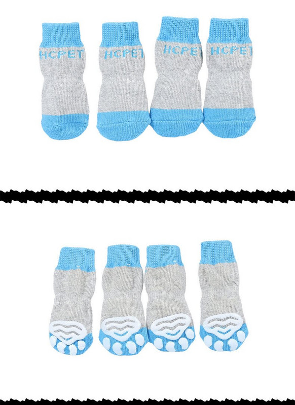 Kvaliteetsed puuvillased sokid kutsikale Kriimustuskindlad sokid koerale Kassile Väikese Koera Šnautser Mops Lemmikloomatooted 4tk/komplekt Koera sokid