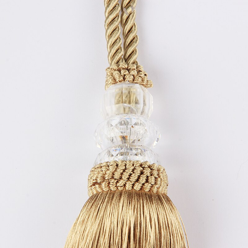 2 τεμ. κρυστάλλινες χάντρες φούντα κρεμαστά κουρτίνα με μπαλάκια με σχοινί Φούντες χειροτεχνίας κρεμαστό DIY Αξεσουάρ κουρτίνας Διακόσμηση δωματίου