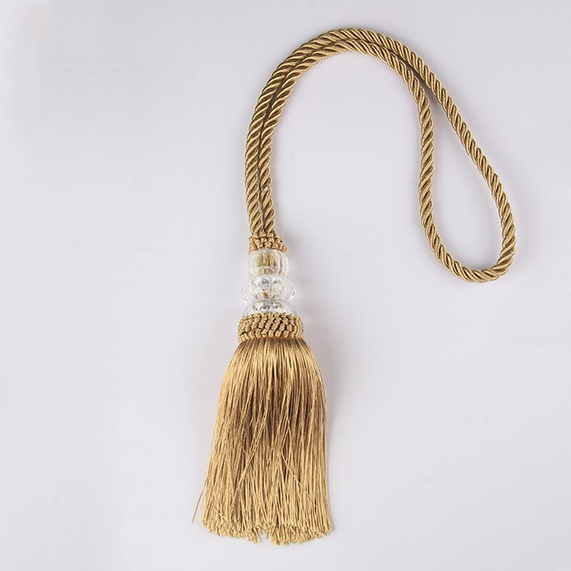 2 τεμ. κρυστάλλινες χάντρες φούντα κρεμαστά κουρτίνα με μπαλάκια με σχοινί Φούντες χειροτεχνίας κρεμαστό DIY Αξεσουάρ κουρτίνας Διακόσμηση δωματίου