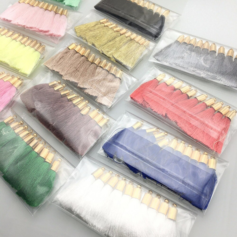 CHENGRUI L32,3 см, пискюл, копринени пискюли, ресни, пискюли за завеси, перде с четка, изработка, плат с ресни, ресни за шиене, 10 бр./торба