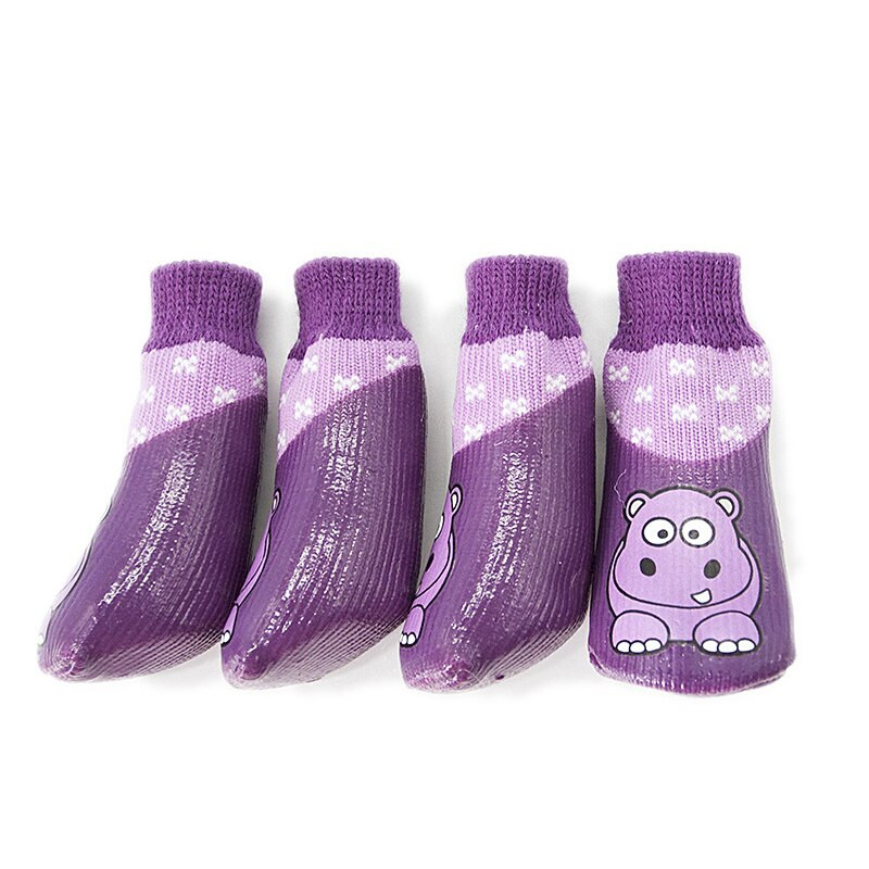 Gumové ponožky pre psov, doplnky pre topánočky, 4 ks, protišmykové, vonkajšie, protišmykové ponožky pre psy, čivavy, hrubé chrániče labiek, proti malým domácim zvieratám