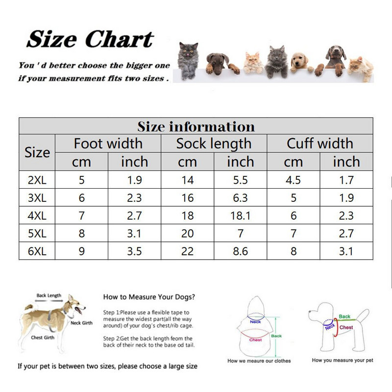 Зимни чорапи против хлъзгане за домашни любимци Топли щамповани карикатури Сладки чорапи за домашни кучета Предпазител за лапи за домашни любимци за малки, средни големи кучета Стоки за домашни любимци