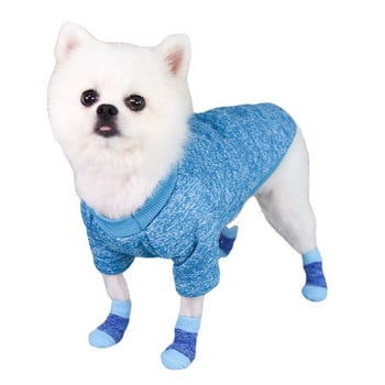 Κάλτσες σκύλου Φθινοπωρινές και Χειμώνες Ζεστές Stretch Μέθοδος Teddy Παπούτσια και αξεσουάρ Cat Paw Κάλτσες για κατοικίδια