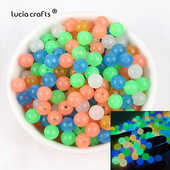 6/8/10/12 mm spēcīgas, gaišas Macaron krelles, kas mirdz tumsā Zvejas vaļīgas starplikas lodītes juvelierizstrādājumu marķēšanai DIY kaklarotas rokassprādze