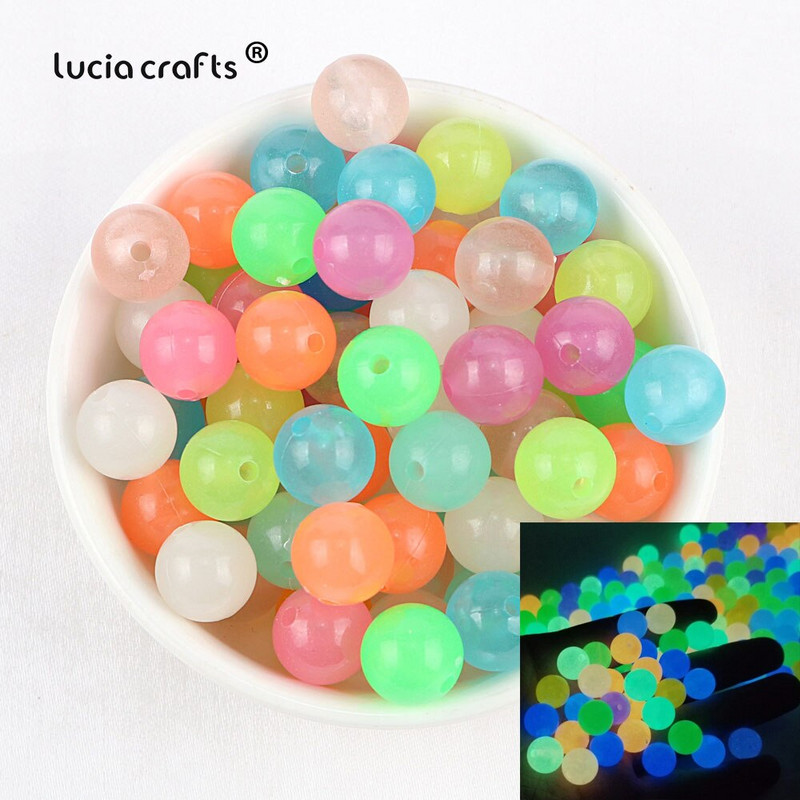 6/8/10/12 mm spēcīgas, gaišas Macaron krelles, kas mirdz tumsā Zvejas vaļīgas starplikas lodītes juvelierizstrādājumu marķēšanai DIY kaklarotas rokassprādze