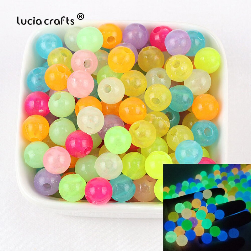 6/8/10/12 mm spēcīgas, gaišas Macaron krelles, kas mirdz tumsā Zvejas vaļīgas starplikas lodītes juvelierizstrādājumu marķēšanai DIY kaklarotas rokassprādze