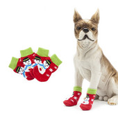 45vnt Žieminės neslystančios naminių šunų kojinės Maži kačių šunys Megzti šiltos kojinės Kawaii storos letenėlės šunų kojinės batai Priedai