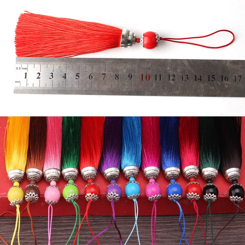 2 buc/lot ciucuri de mătase Perie cu franjuri Sling ciucuri Trim cu margele Pandantiv pentru coase draperii Accesorii pentru bijuterii DIY Decor de nuntă