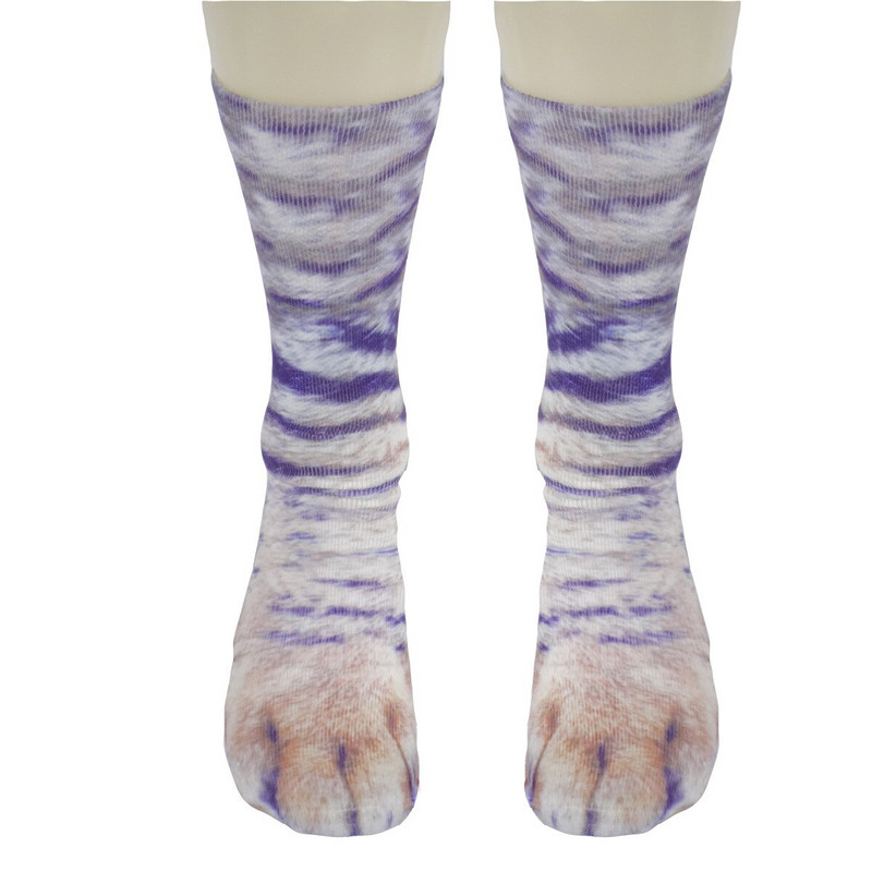 Mokré ponožky, ponožky s kopytami a zvieracími labkami, ponožky so strednou trubicou, DIY kreslené veľkoobchodné zákazkové