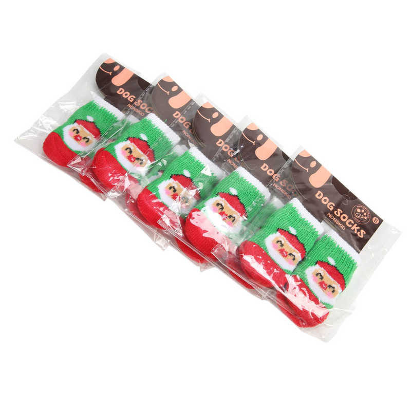 Vianočné ponožky pre psov Ponožky pre psov Pohodlné nosenie do interiéru