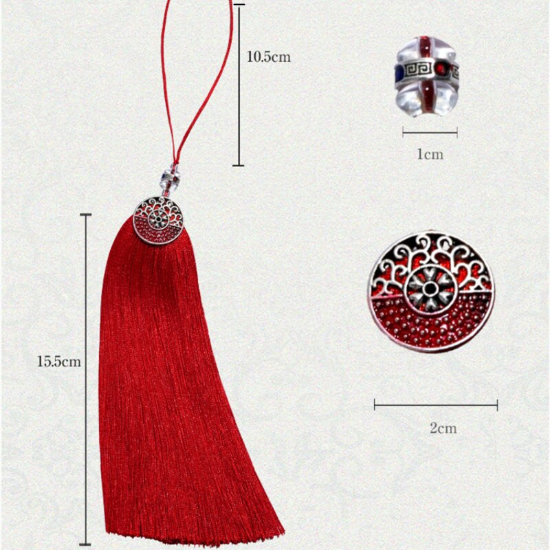 2/5 tk Retro Hiina stiilis tuti ripats DIY ehted Kardinad riidekott autodekoratiivmaterjalid käsitöötarbed klassikalises stiilis