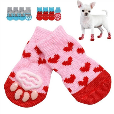 4 τεμάχια Ζεστές κάλτσες ποδιών για κατοικίδια που αναπνέουν για σκύλους που προστατεύουν τις αρθρώσεις για σκύλους γόνατα για γάτες Εσωτερικά ρούχα για κατοικίδια