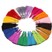 5 ks/sada 8 cm hodvábny strapec so závesným krúžkom, hodvábny strapec, ozdoba na kľúče, strapce na výrobu šperkov, bytové dekorácie