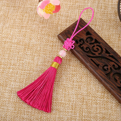 10 bucăți ciucuri cu mărgele de jad cu nod chinezesc, bricolaj, artizanat, bijuterii, pliculețe, îmbrăcăminte, lanț de chei pentru mașină, decorare, pandantive mici, ornamente netede cu franjuri