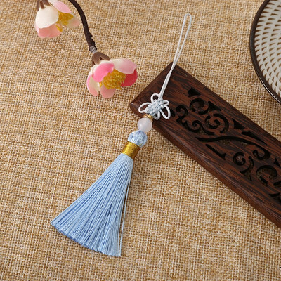 10 bucăți ciucuri cu mărgele de jad cu nod chinezesc, bricolaj, artizanat, bijuterii, pliculețe, îmbrăcăminte, lanț de chei pentru mașină, decorare, pandantive mici, ornamente netede cu franjuri