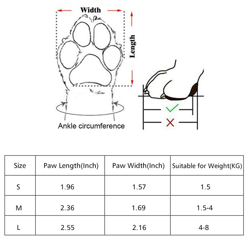 4vnt Žiemos šiltos šunų kojinės Minkštos medvilnės gumos mezginiai naminiams gyvūnėliams kojinės lietaus sniego kačių batai vandeniui atsparūs neslystantys batai šunų avalynė