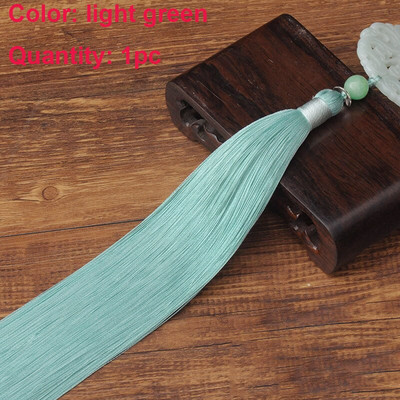 1PC imitație de jad Fu Shou talie ciucuri pandantiv și mătăsos moale ciucuri artizanale ciucuri lucrați manual pentru bijuterii DIY decorarea casei