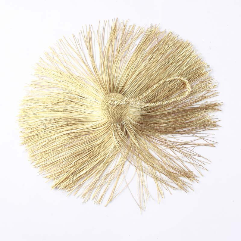 Φούντες από σχοινί κρεμαστά 1 τεμ. Ράψιμο Bang Silk Fringe Trim Key Tasel for DIY Curtain Accessories Home Decoration Bag Gift Gold Brush