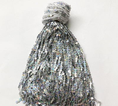 30cm laius glitter 7mm litrid Tutt Fringe Trimming Pitsikangas Ladina lava tantsu seelikud rõivad DIY Aksessuaarid FH23-2