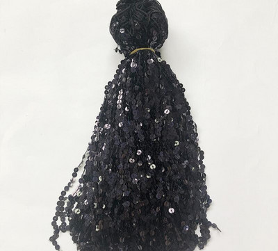30cm laius glitter 7mm litrid Tutt Fringe Trimming Pitsikangas Ladina lava tantsu seelikud rõivad DIY Aksessuaarid FH23-2