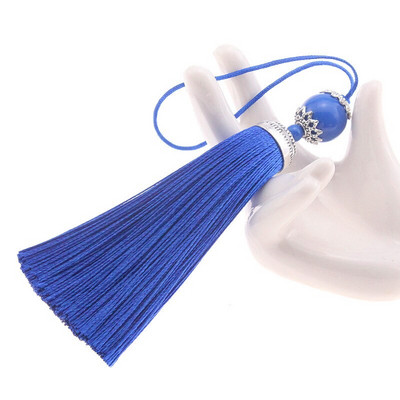 2 ks 98 mm hodvábne strapce, kefa na zavesenie, lano, korálky, strapce, strapce, prívesok na záclony, ozdobné šperky, DIY bytové dekorácie