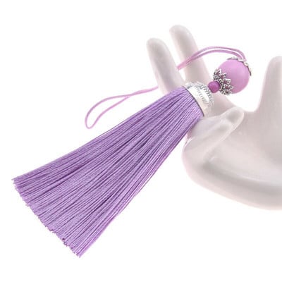 2 ks 98 mm hodvábne strapce, kefa na zavesenie, lano, korálky, strapce, strapce, prívesok na záclony, ozdobné šperky, DIY bytové dekorácie