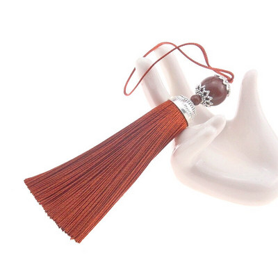 2 ks 98 mm hodvábne strapce, kefa na zavesenie, lano, korálky, strapce, strapce, prívesok na záclony, ozdobné šperky, DIY bytové dekorácie