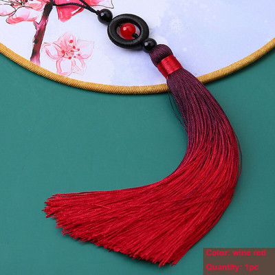 Ciucuri cu gradient de mărgele de transfer, 1 buc, ciucuri mătăsos, lucrați manual, cu buclă pentru artizanat, marcaj, ciucuri, accesorii pentru realizarea de bijuterii