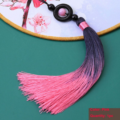 Ciucuri cu gradient de mărgele de transfer, 1 buc, ciucuri mătăsos, lucrați manual, cu buclă pentru artizanat, marcaj, ciucuri, accesorii pentru realizarea de bijuterii