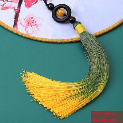 Ciucuri cu gradient de mărgele de transfer, 1 buc, ciucuri mătăsos, lucrați manual, cu buclă pentru artizanat, marcaj, ciucuri, accesorii pentru realizarea de bijuterii