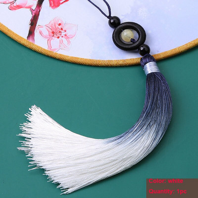 Ciucuri cu gradient de mărgele de transfer, 1 buc, ciucuri mătăsos, lucrați manual, cu buclă pentru artizanat, marcaj, ciucuri, accesorii pentru realizarea de bijuterii