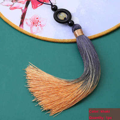 Ciucuri cu gradient de mărgele de transfer, 1 buc, ciucuri mătăsos, lucrați manual, cu buclă pentru artizanat, marcaj, ciucuri, accesorii pentru realizarea de bijuterii