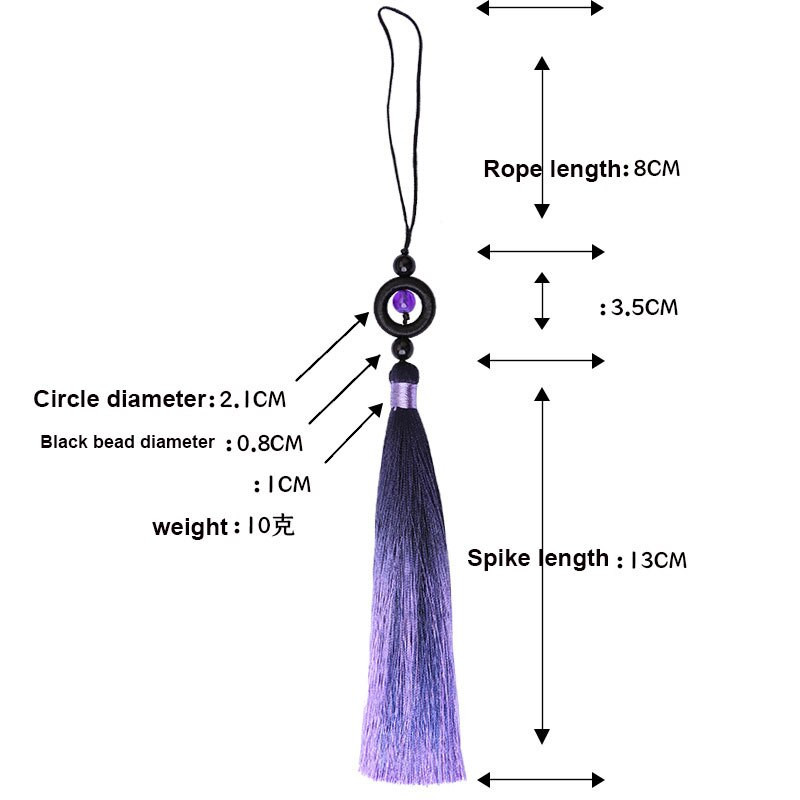 Ciucuri cu gradient de mărgele de transfer, 1 buc, ciucuri mătăsos, lucrați manual, cu buclă pentru artizanat, marcaj, ciucuri, accesorii pentru realizarea de bijuterii