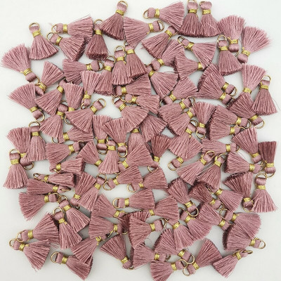 (100 bucăți/pachet) Samll ciucuri franjuri din piele vintage pentru purl macrame bijuterii bricolaj breloc curele telefon mobil pandantiv pălărie aurie