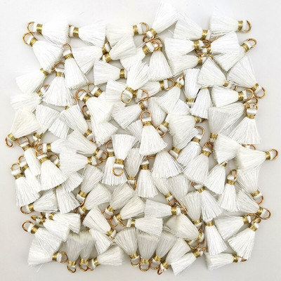 (100 bucăți/pachet) Samll ciucuri franjuri din piele vintage pentru purl macrame bijuterii bricolaj breloc curele telefon mobil pandantiv pălărie aurie