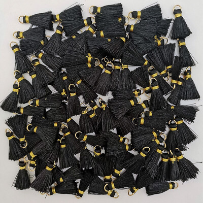 (100 bucăți/pachet) Samll ciucuri franjuri din piele vintage pentru purl macrame bijuterii bricolaj breloc curele telefon mobil pandantiv pălărie aurie