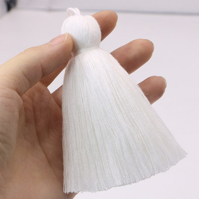 2PC Супер дебел памучен плат Пискюли Ресни Домашна завеса Чанта за дрехи Декоративни аксесоари Ръчно изработени Направи си сам Занаяти Голяма тапицерия с пискюли