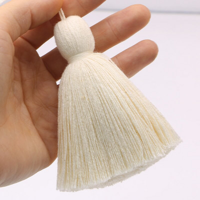 2PC Супер дебел памучен плат Пискюли Ресни Домашна завеса Чанта за дрехи Декоративни аксесоари Ръчно изработени Направи си сам Занаяти Голяма тапицерия с пискюли