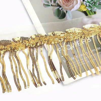 2/4Yards Meetee 10 cm Paillette Sequin Tutt Pits Ääris Võrgustik Kangas DIY Performance Seelik Pulmakleit Dekoratsioon Õmblusmaterjal