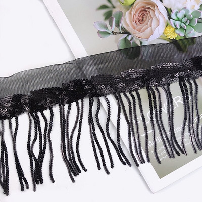 2/4Yards Meetee 10 cm Paillette Sequin Tutt Pits Ääris Võrgustik Kangas DIY Performance Seelik Pulmakleit Dekoratsioon Õmblusmaterjal