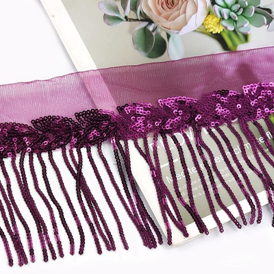 2/4Yards Meetee 10 cm Paillette Sequin Tutt Pits Ääris Võrgustik Kangas DIY Performance Seelik Pulmakleit Dekoratsioon Õmblusmaterjal