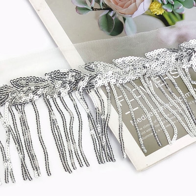 2/4Yards Meetee 10 cm Paillette Sequin Tutt Pits Ääris Võrgustik Kangas DIY Performance Seelik Pulmakleit Dekoratsioon Õmblusmaterjal